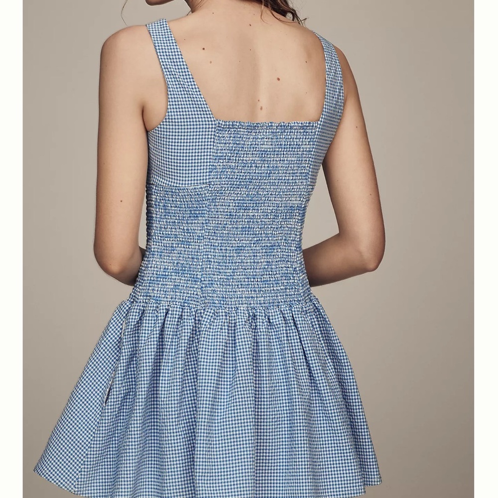 Maeve Smocked Rosette Drop-Waist Mini Dress - Picture 3 of 5
